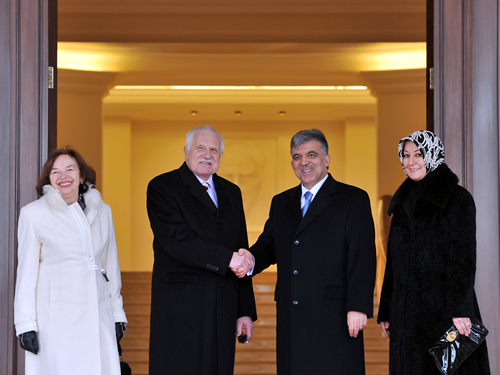 Çek Cumhuriyeti Cumhurbaşkanı Klaus Çankaya Köşkü’nde